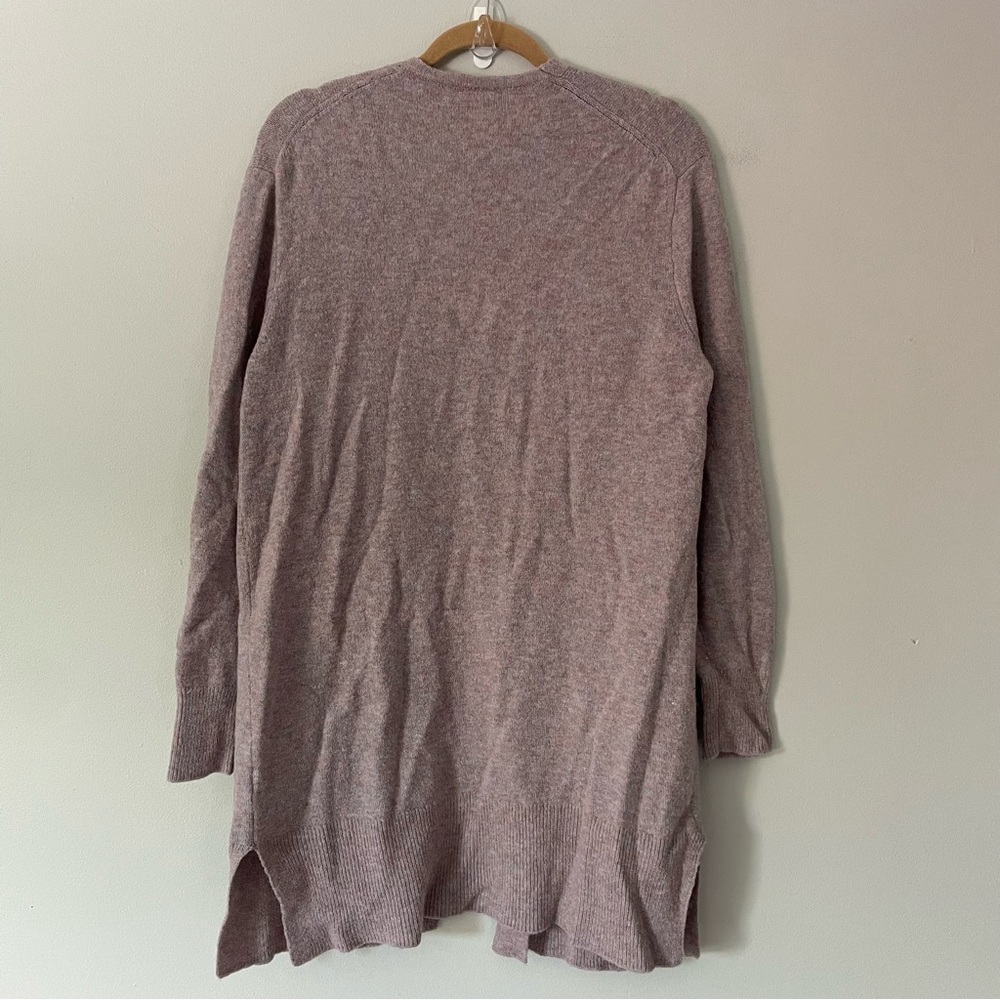 Madewell Alpaca/Wool Blend Mauve Open Front Long … - image 2